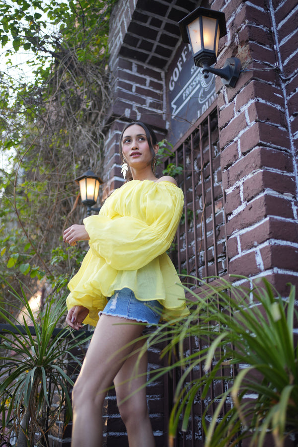 ORGANZA OFF SHOULDER TOP