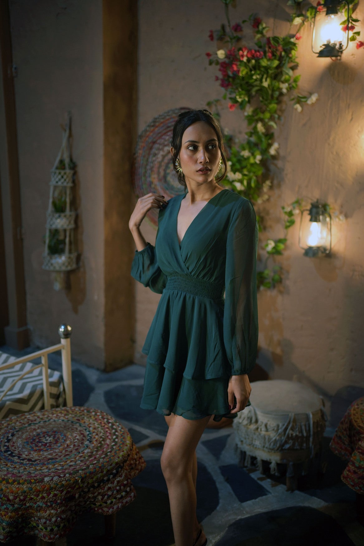 FLARE SATIN DRESS