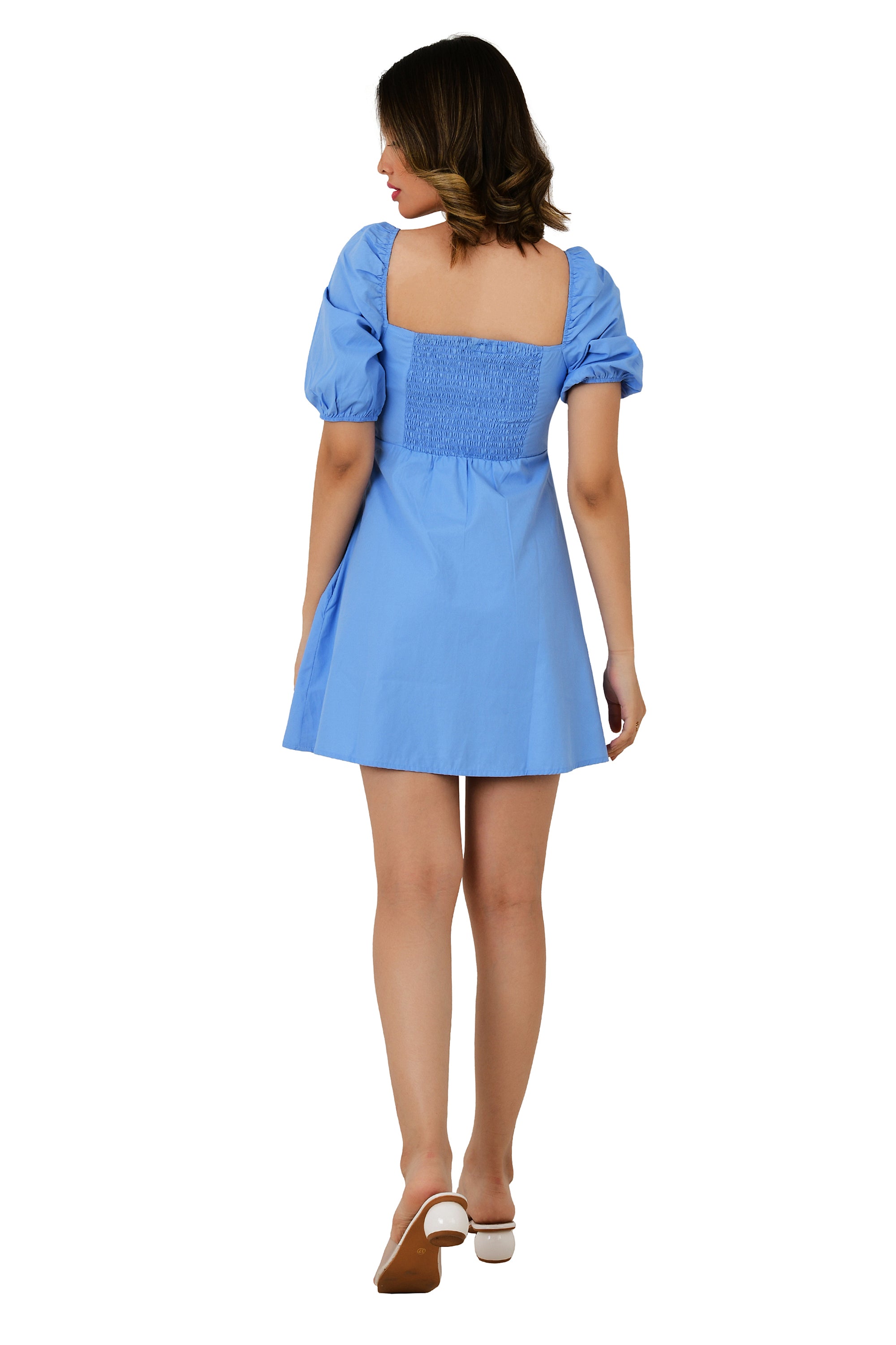 ICE BLUE COTTON DRESS
