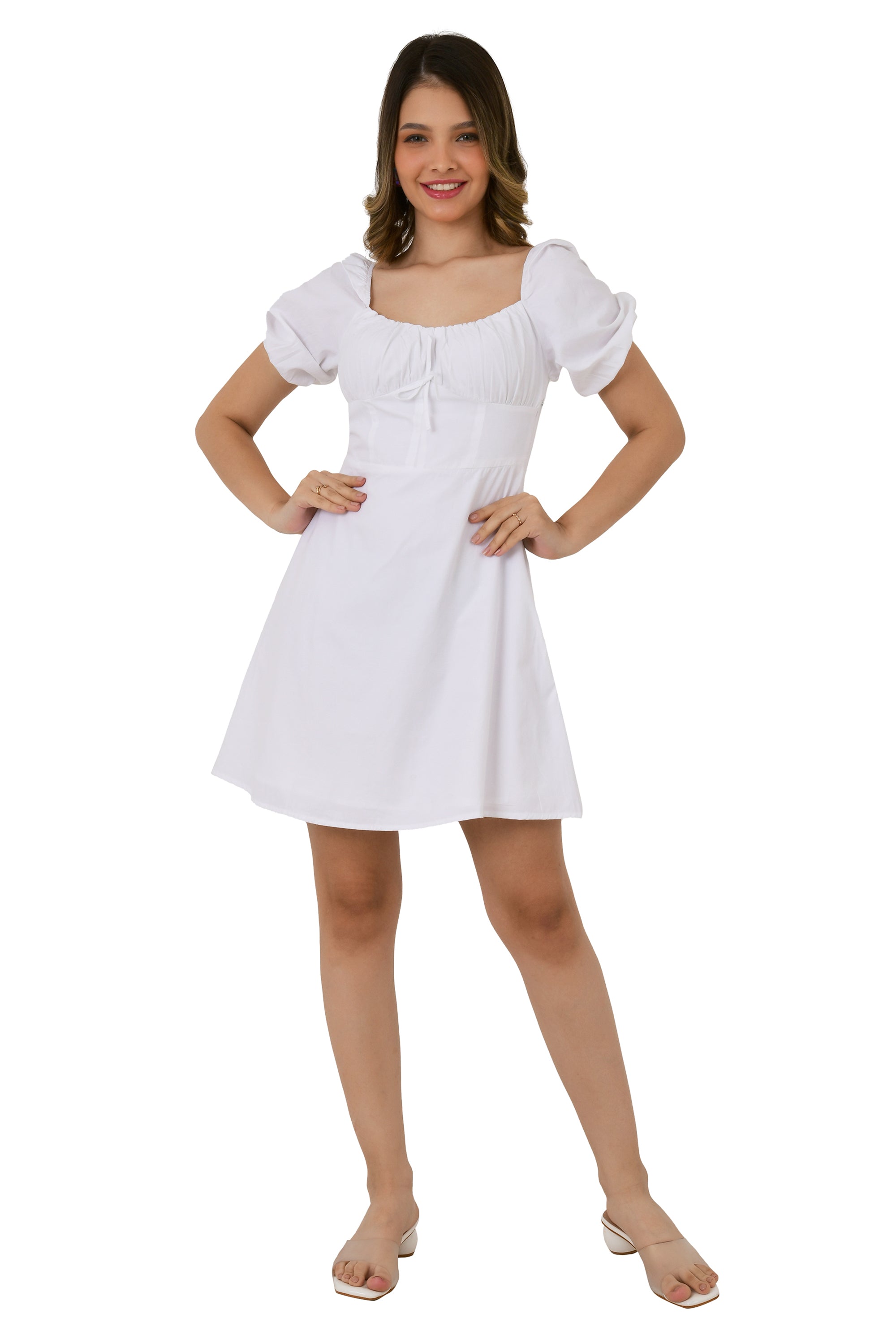 ICE BLUE COTTON DRESS