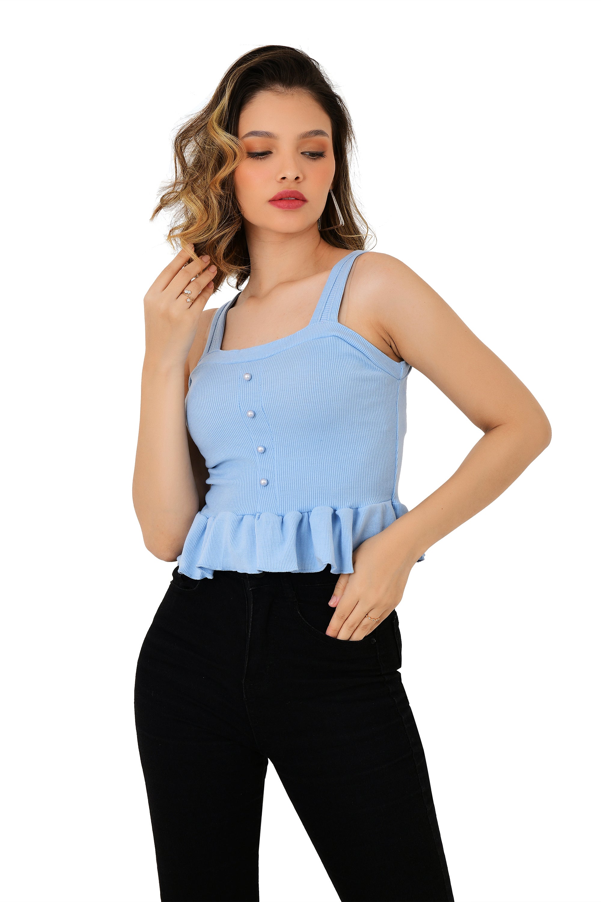 LYCRA CASUAL STRAP TOP