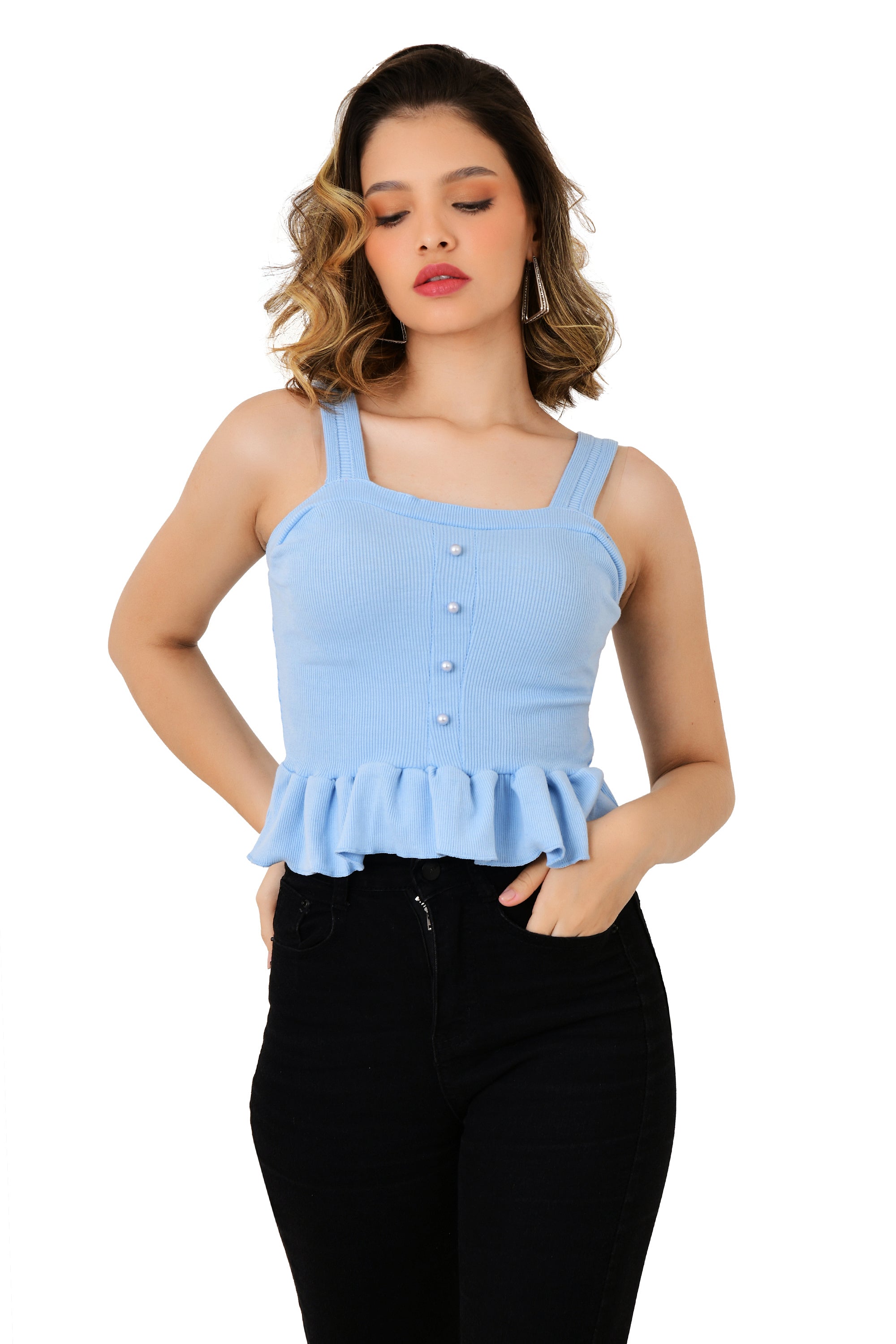 LYCRA CASUAL STRAP TOP