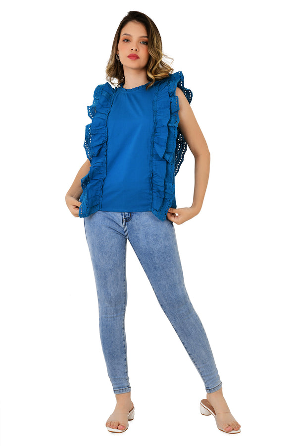 COTTON FRILL TOP
