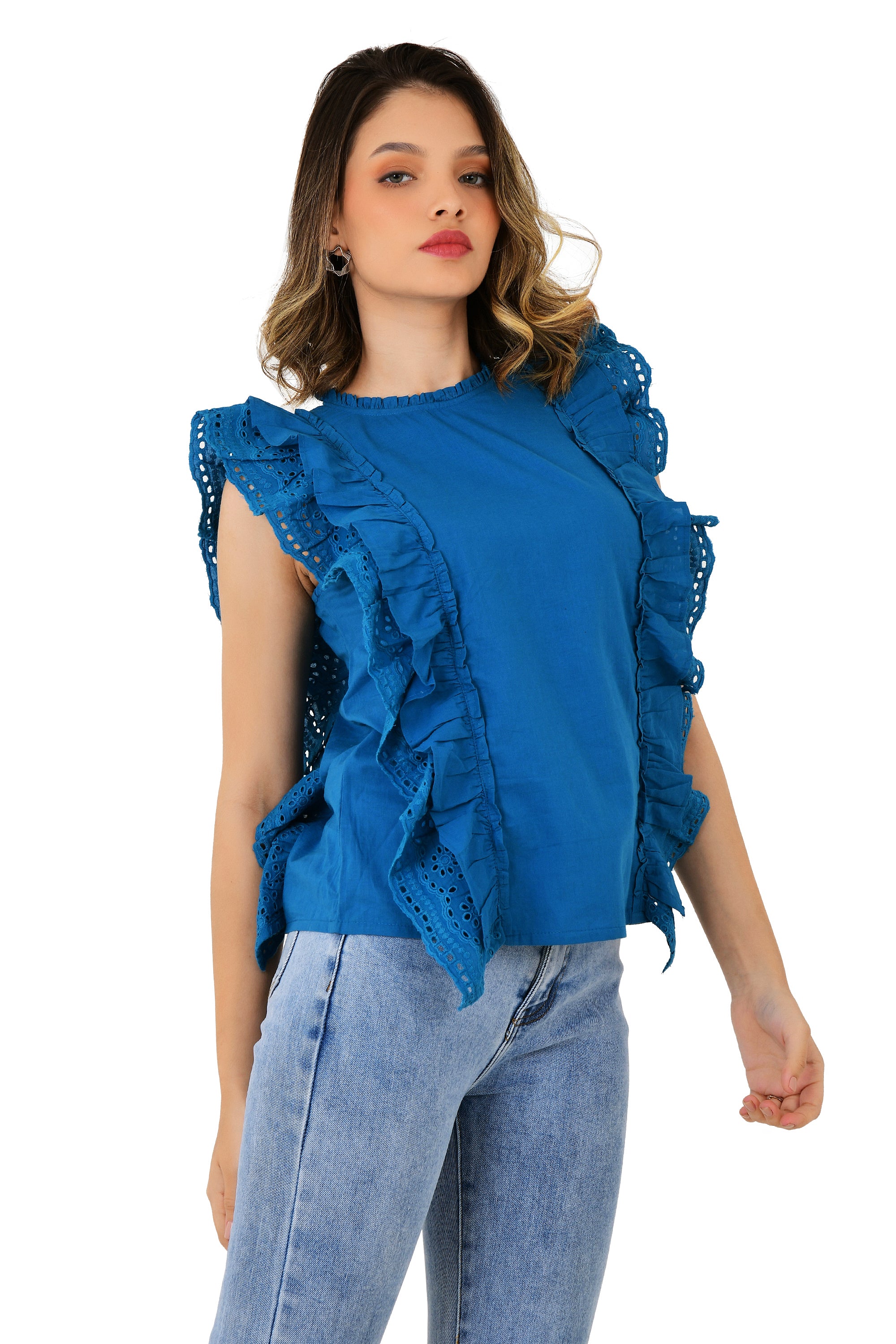 COTTON FRILL TOP