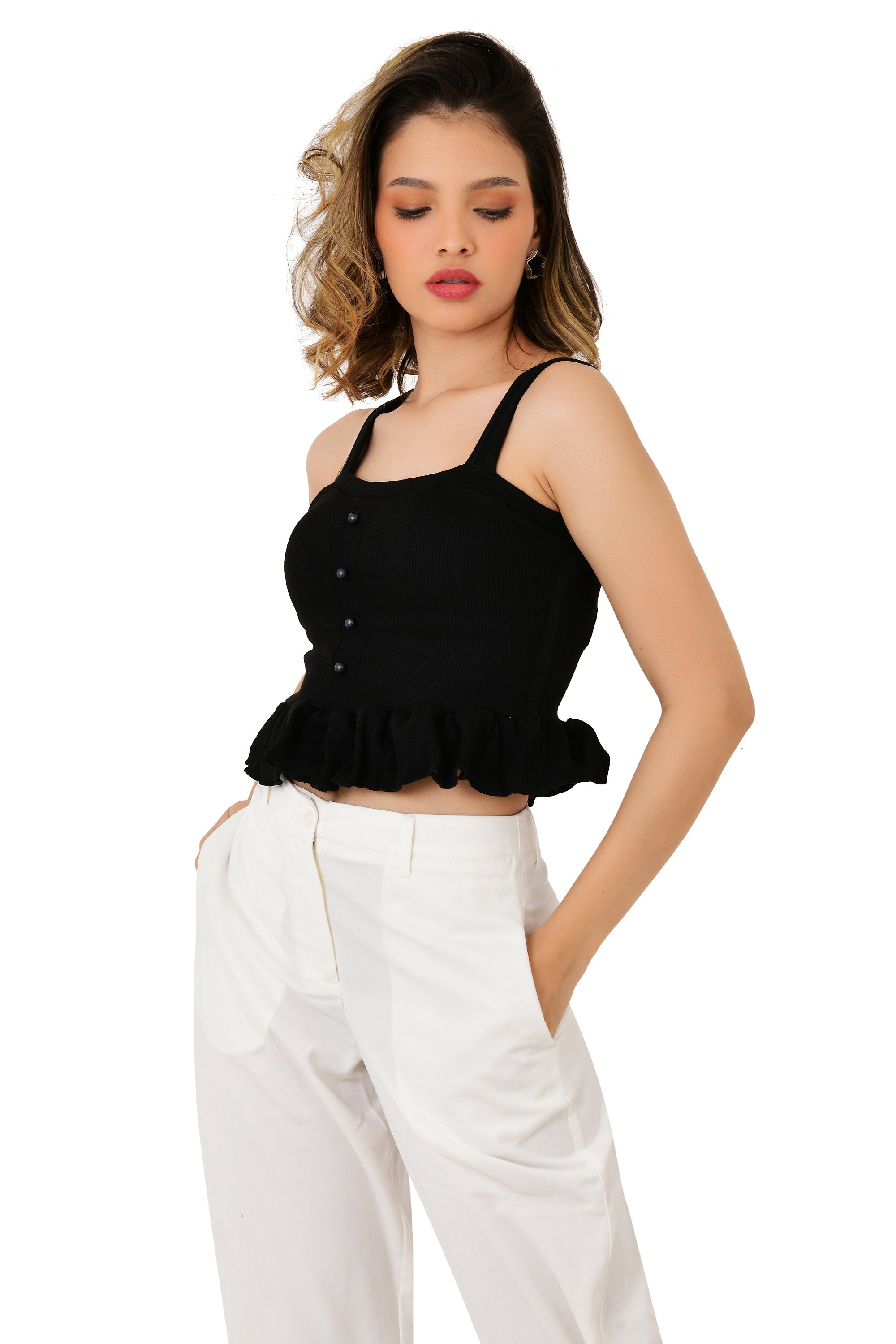 LYCRA CASUAL STRAP TOP