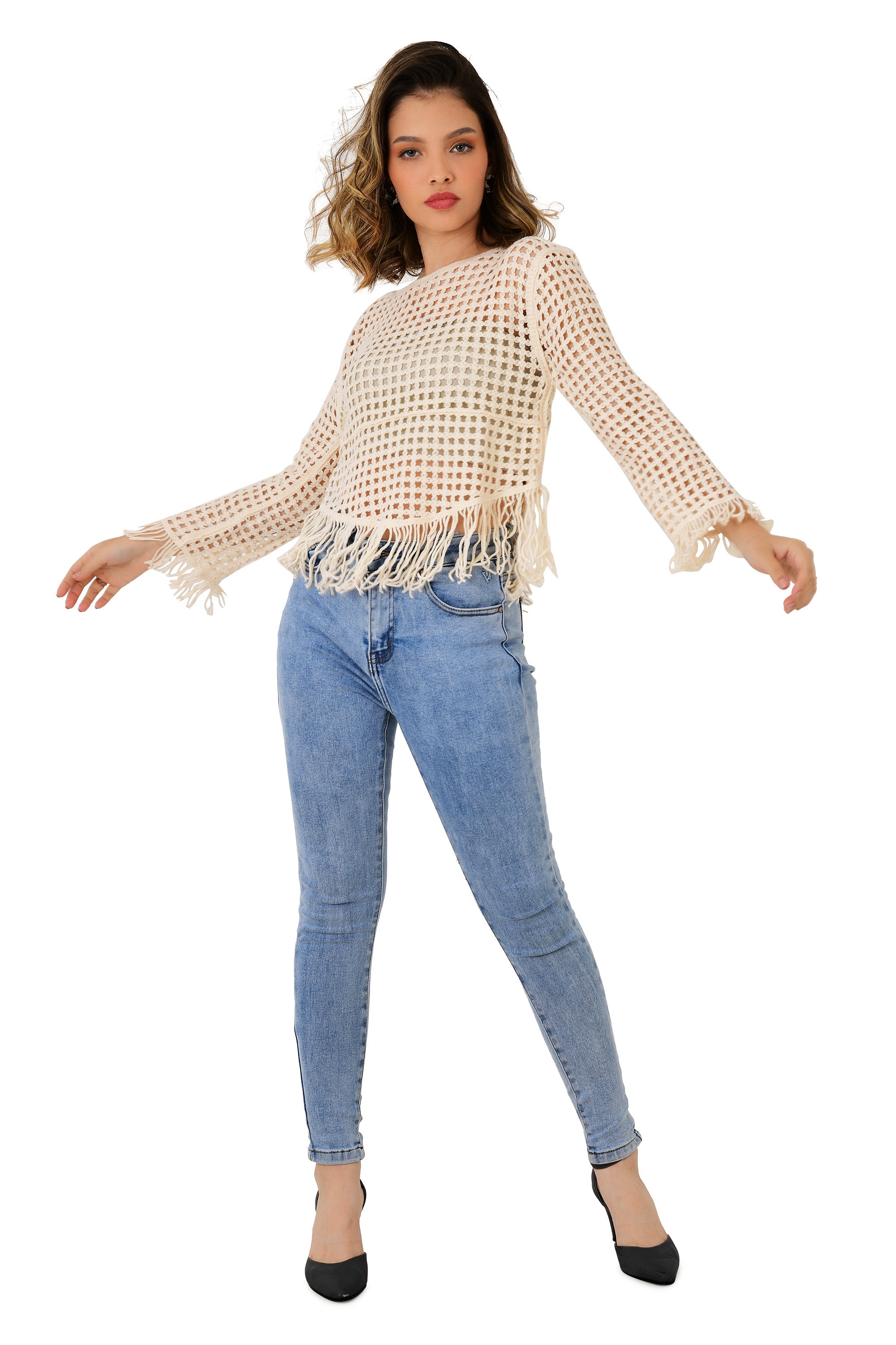 CROCHET OFF WHITE TOP