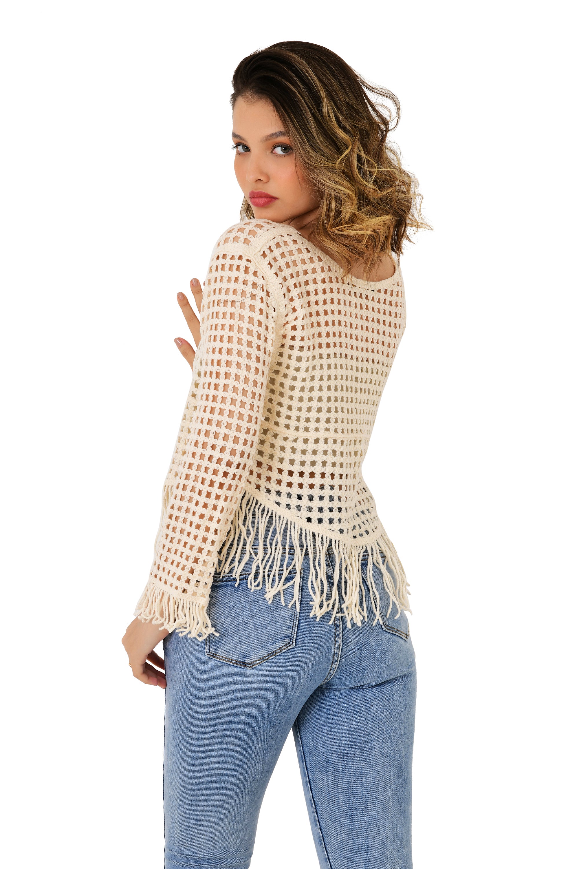 CROCHET OFF WHITE TOP