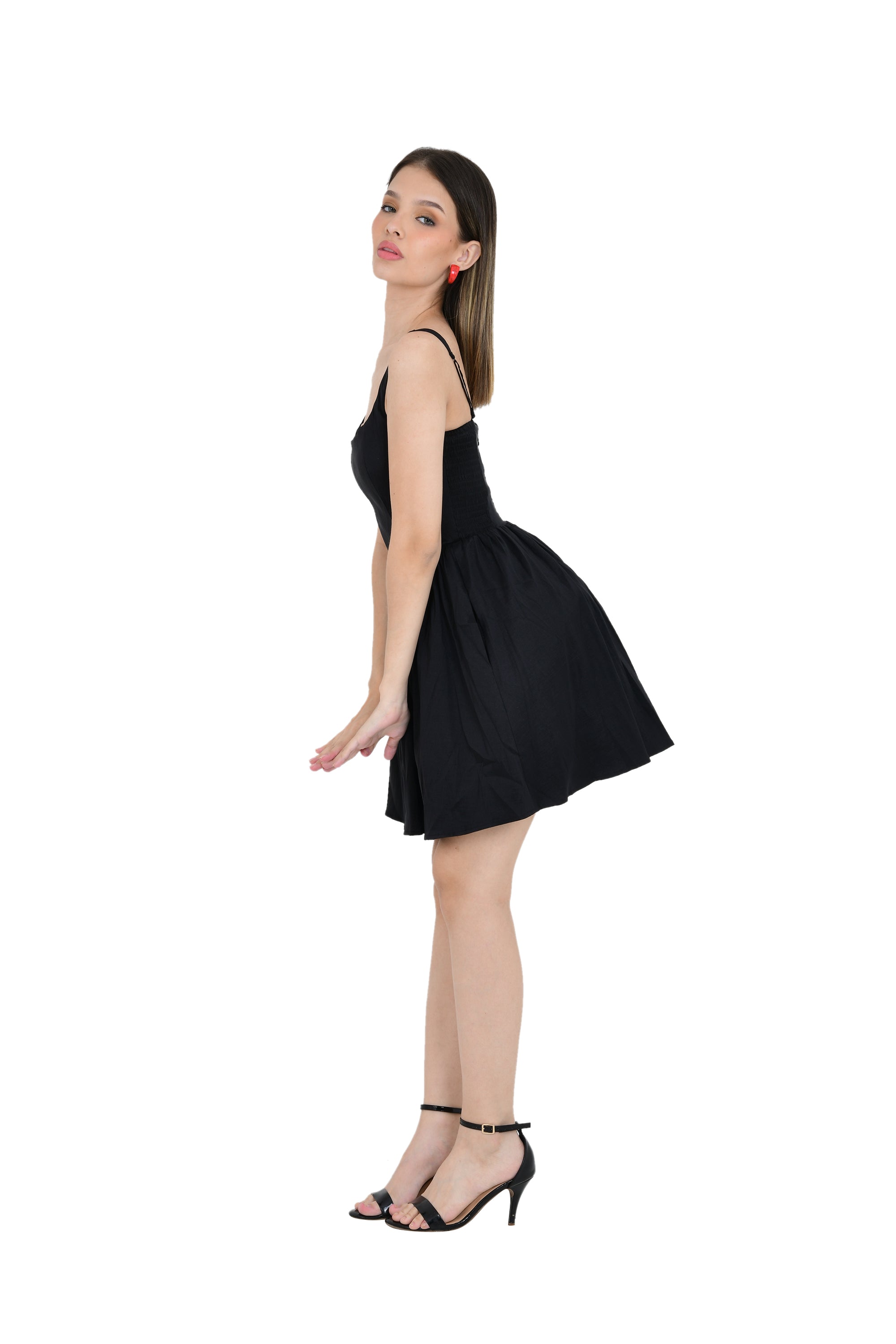 STRUCTURED YOKE STYLE A-LINE SHORT DRESS