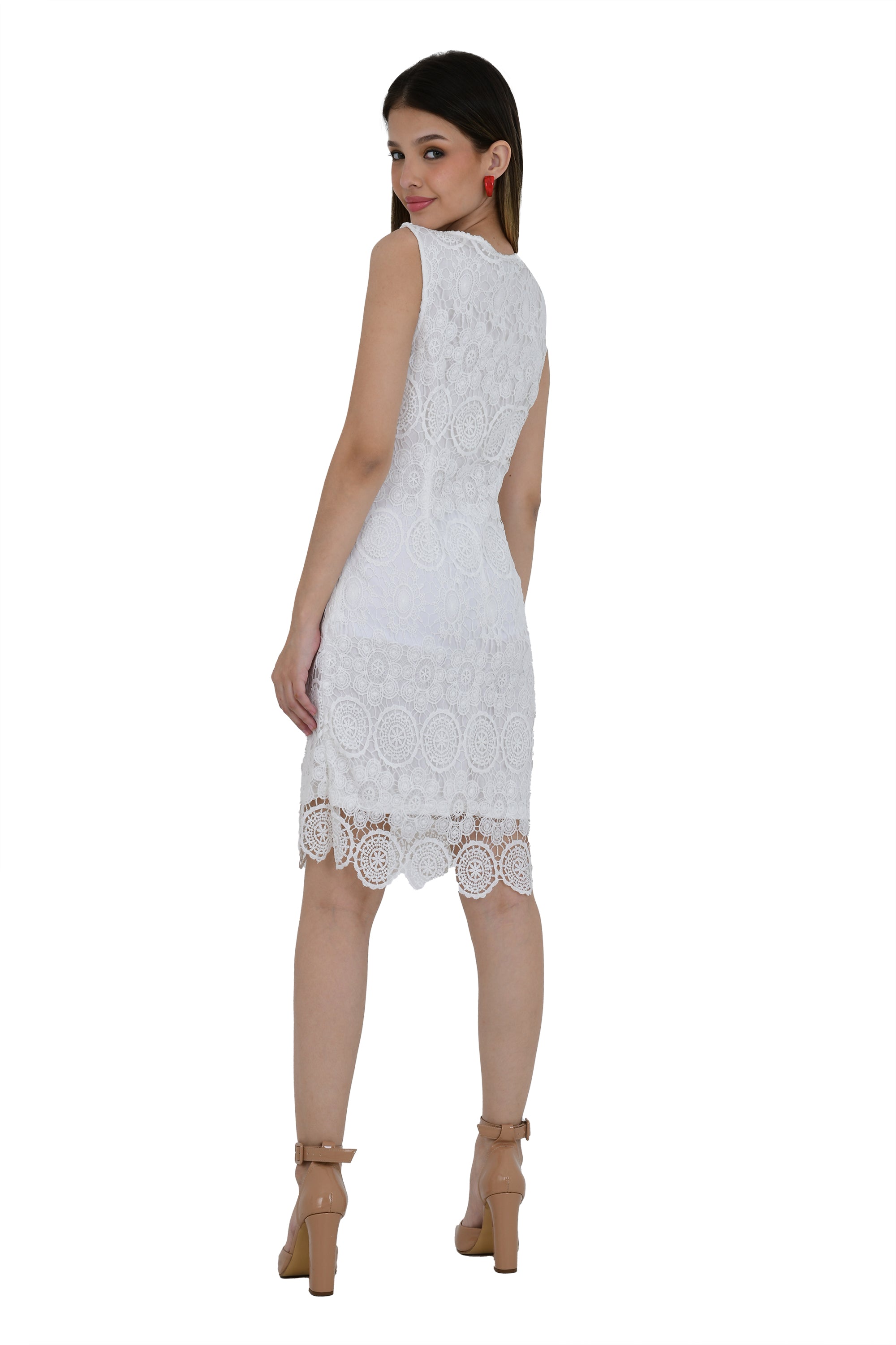 WHITE LACE DRESS