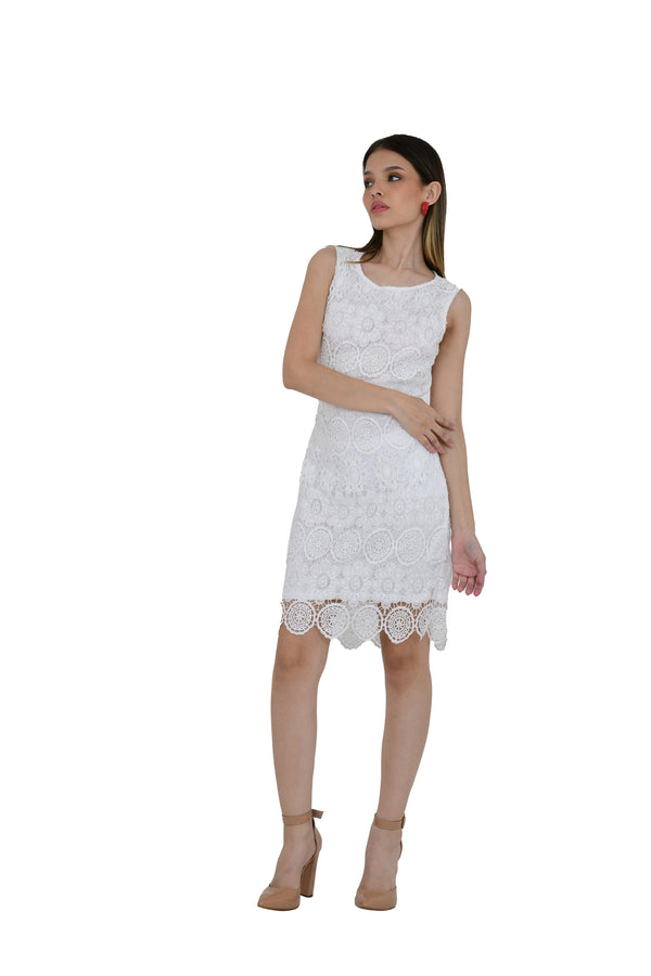 WHITE LACE DRESS