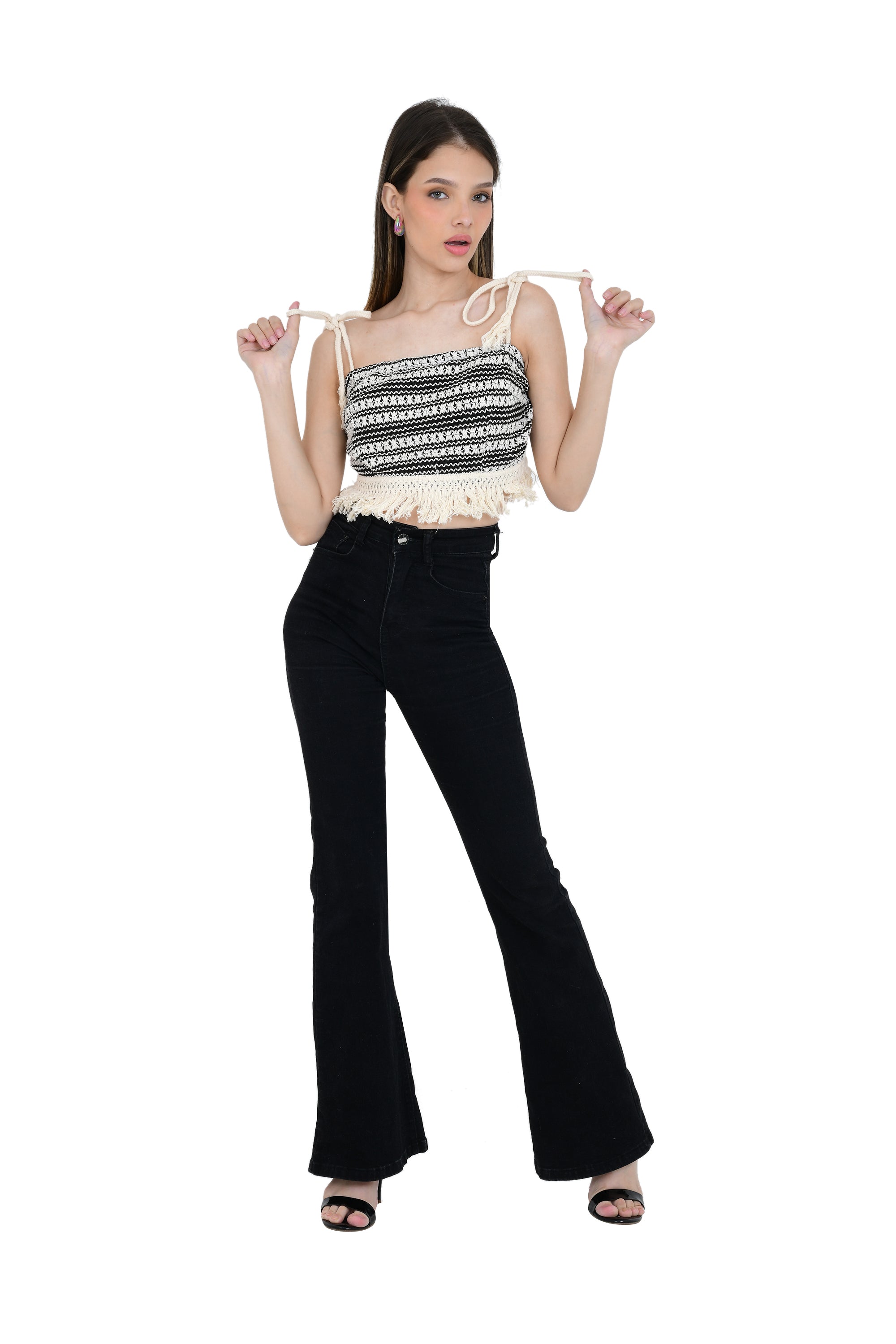 CROTCHET STRAP STYLE SHORT TOP