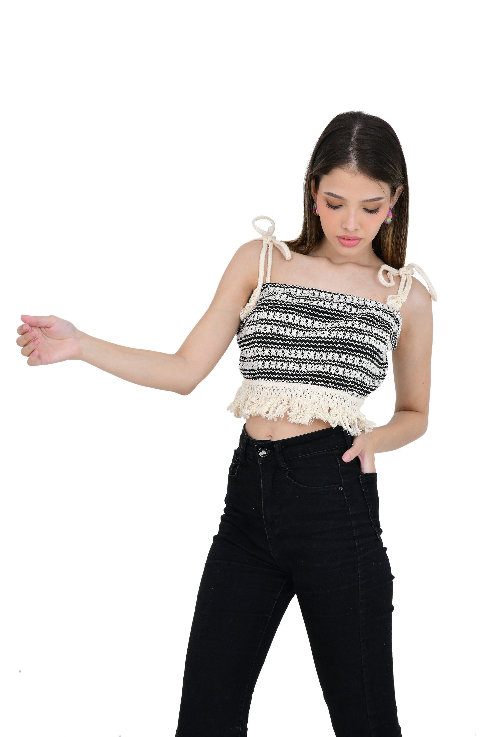 CROTCHET STRAP STYLE SHORT TOP