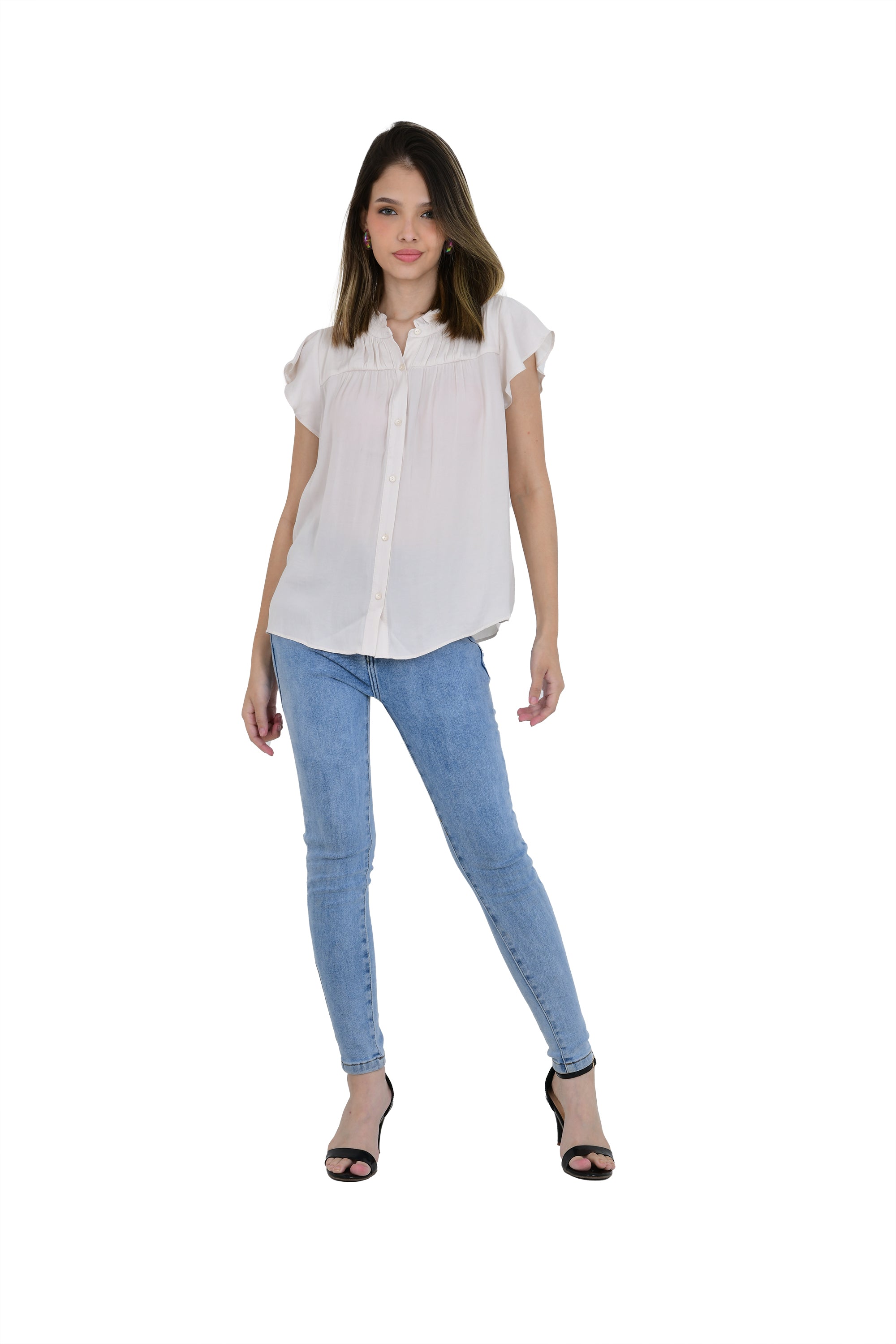 FRONT BUTTON STYLE TOP