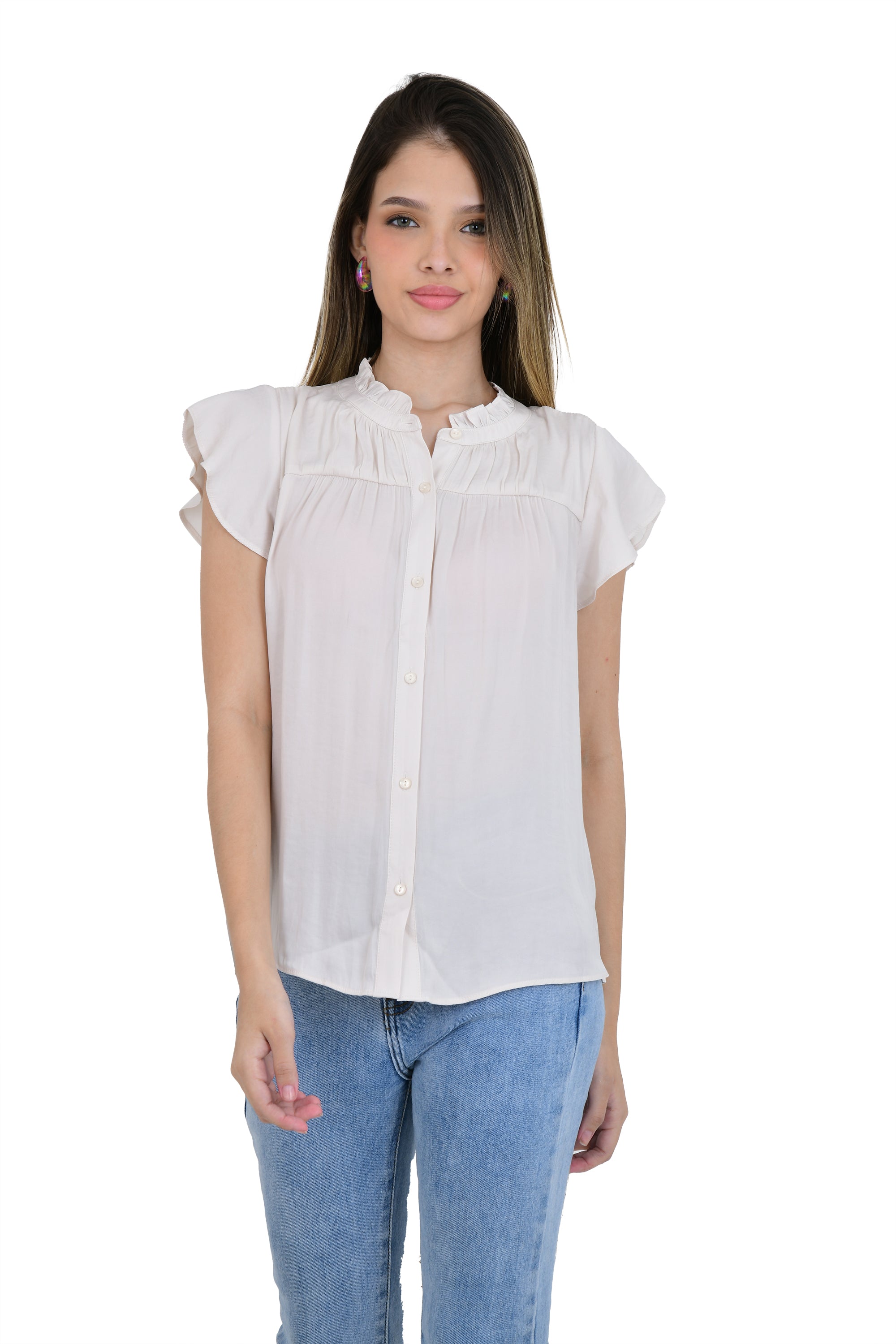 FRONT BUTTON STYLE TOP