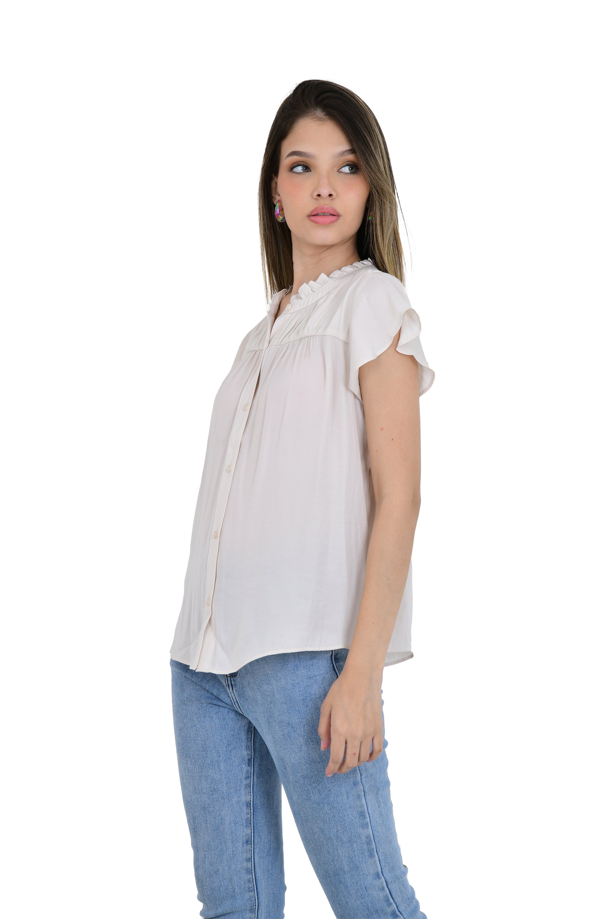FRONT BUTTON STYLE TOP