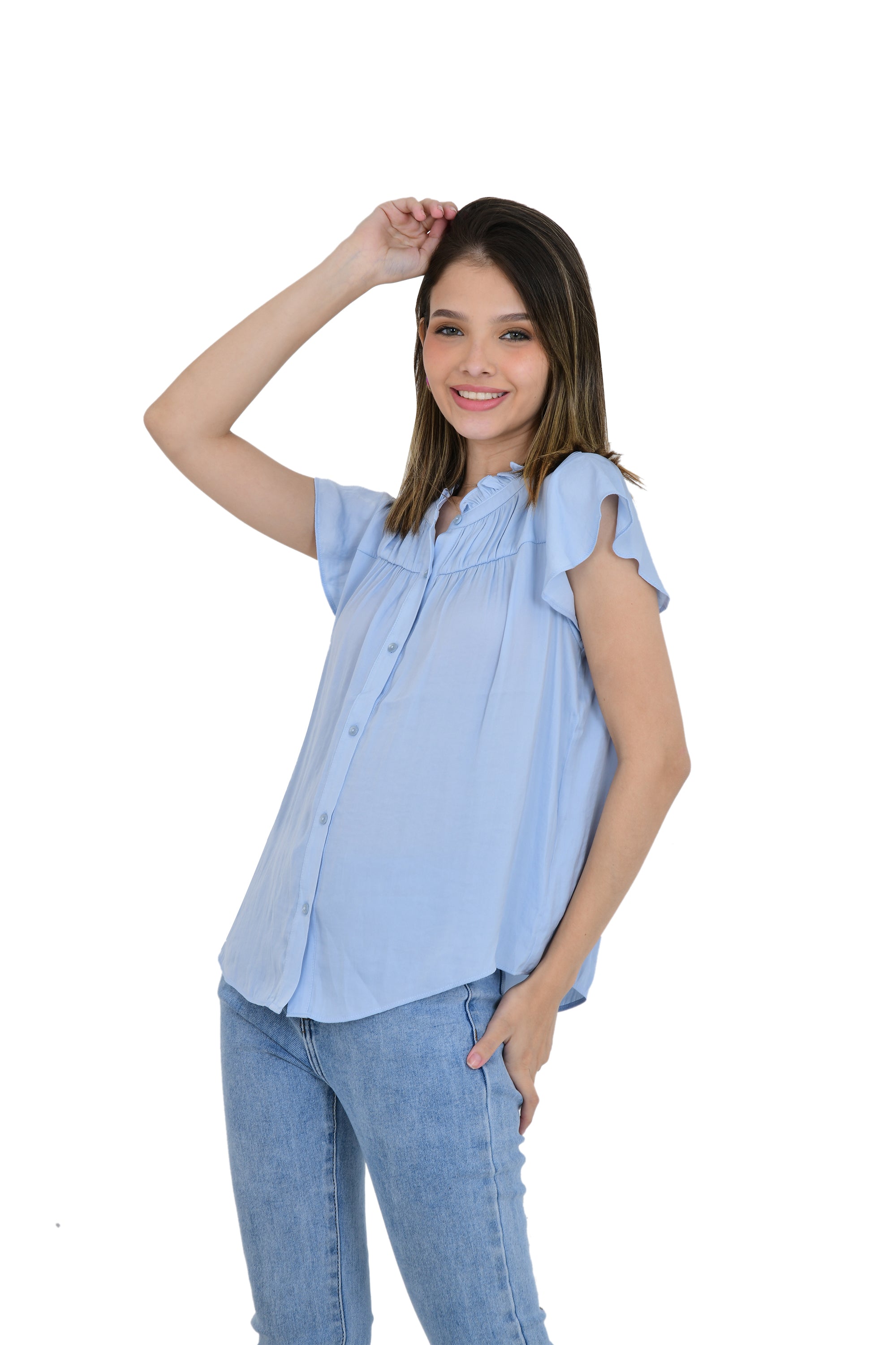 FRONT BUTTON STYLE TOP