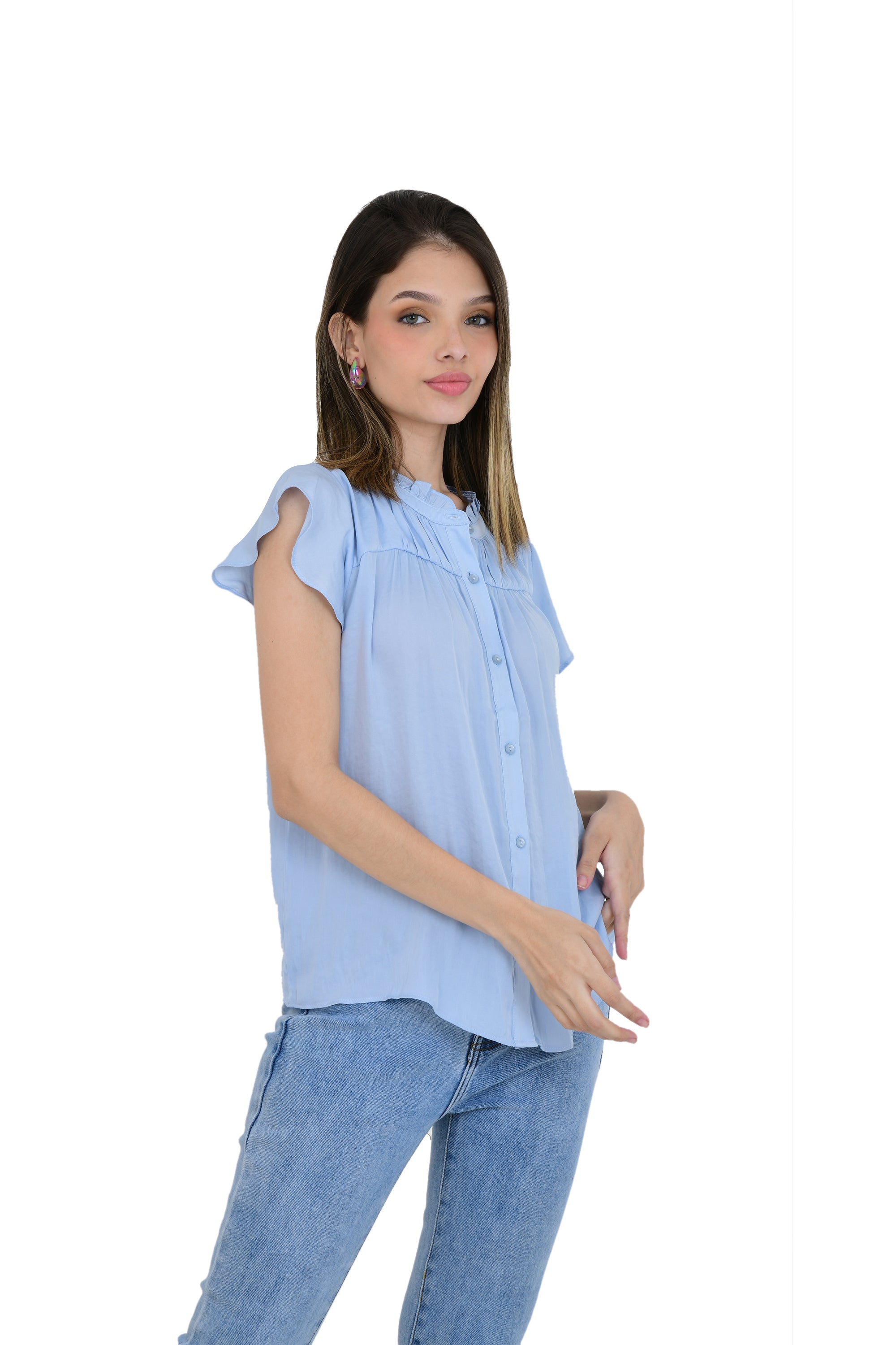FRONT BUTTON STYLE TOP