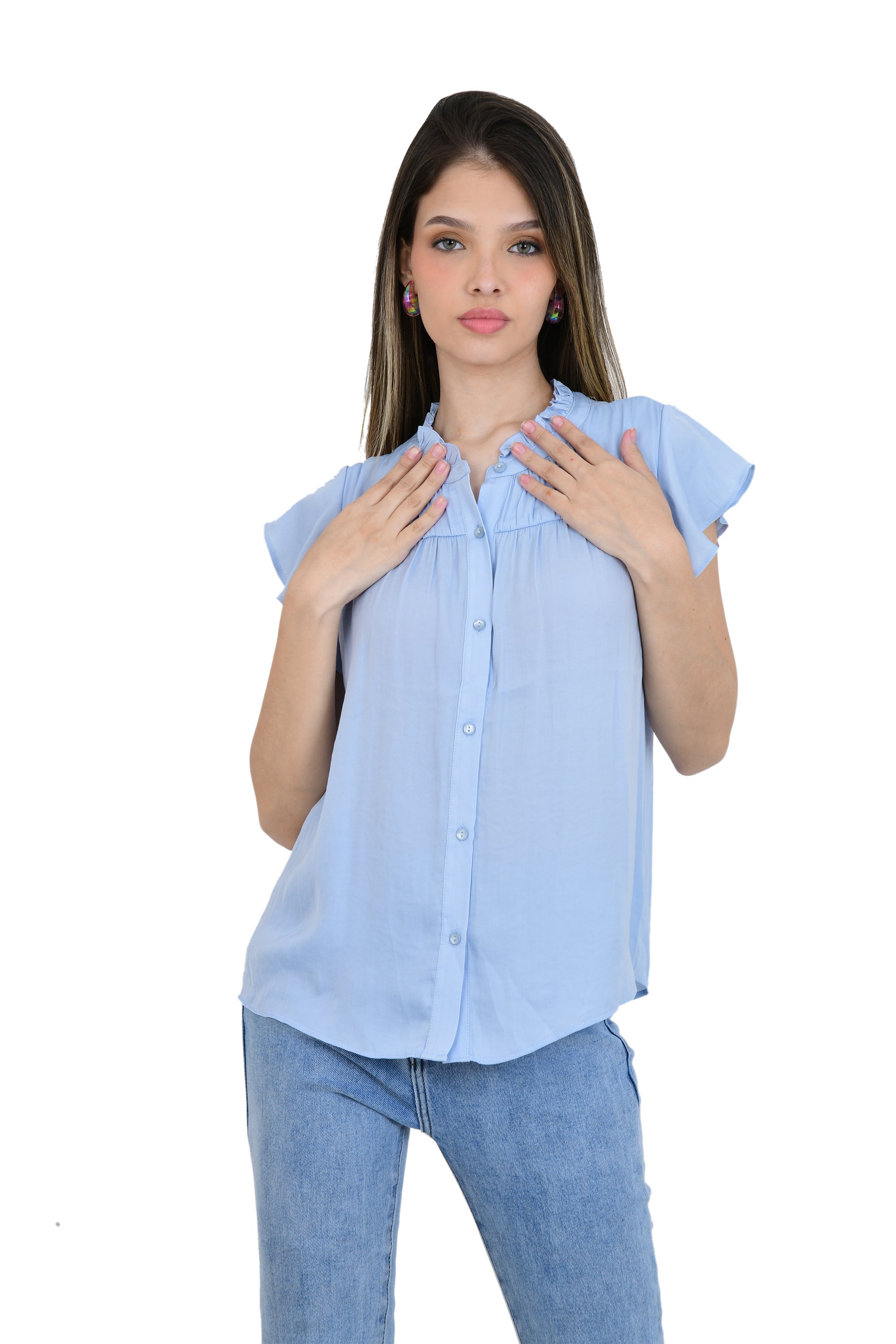 FRONT BUTTON STYLE TOP