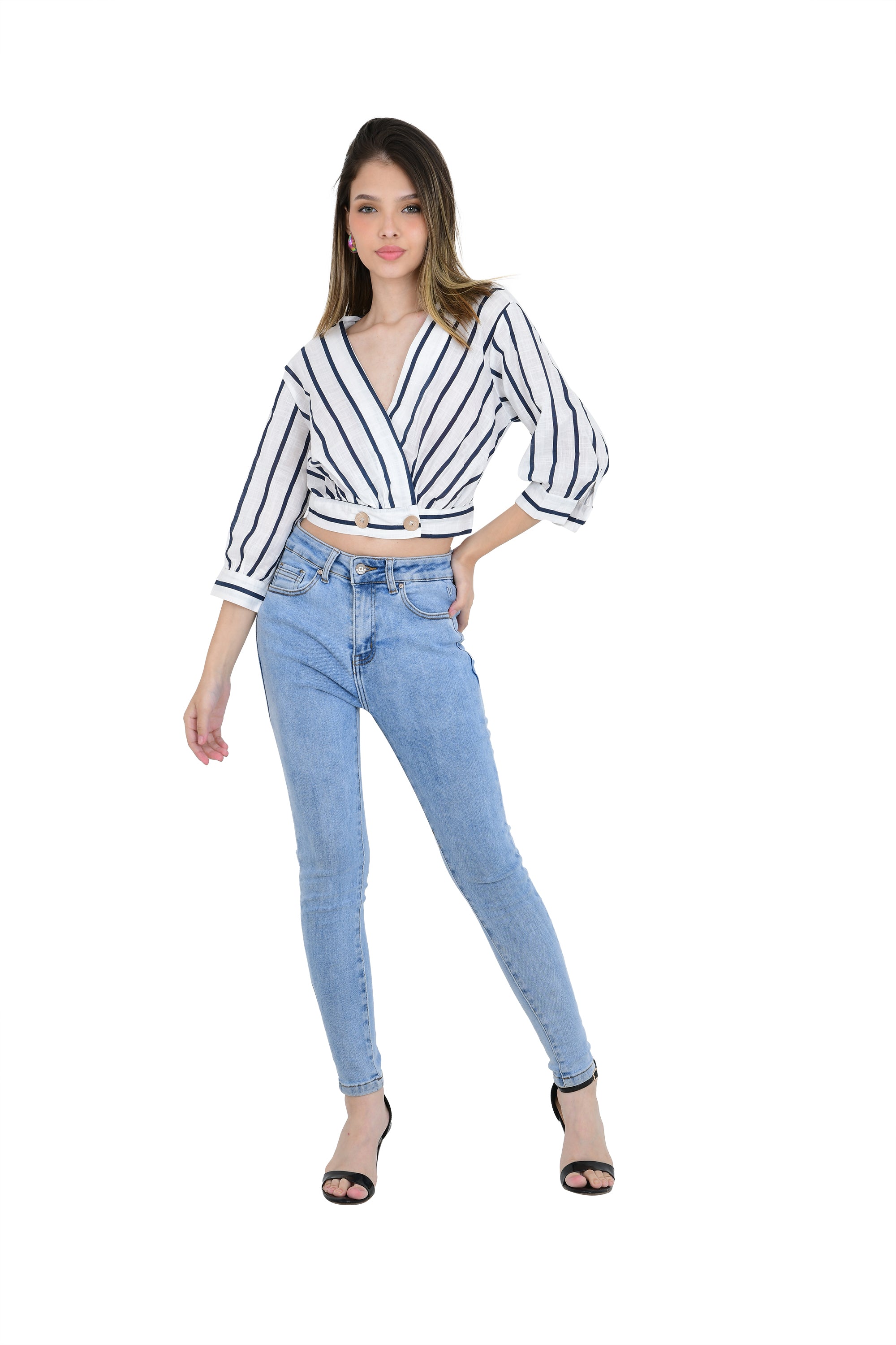 STRIPED SHORT TOP