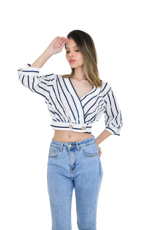 STRIPED SHORT TOP
