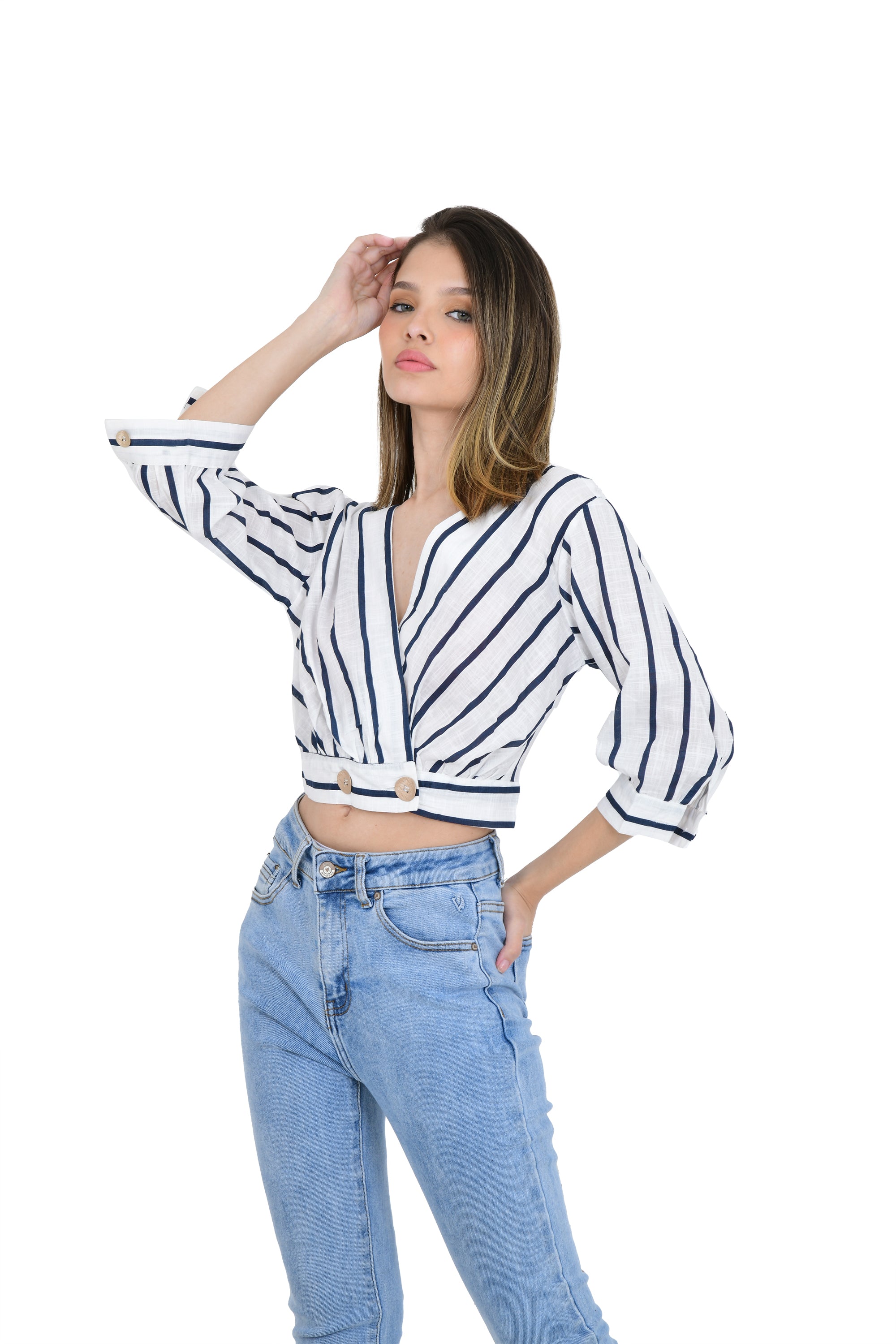 STRIPED SHORT TOP