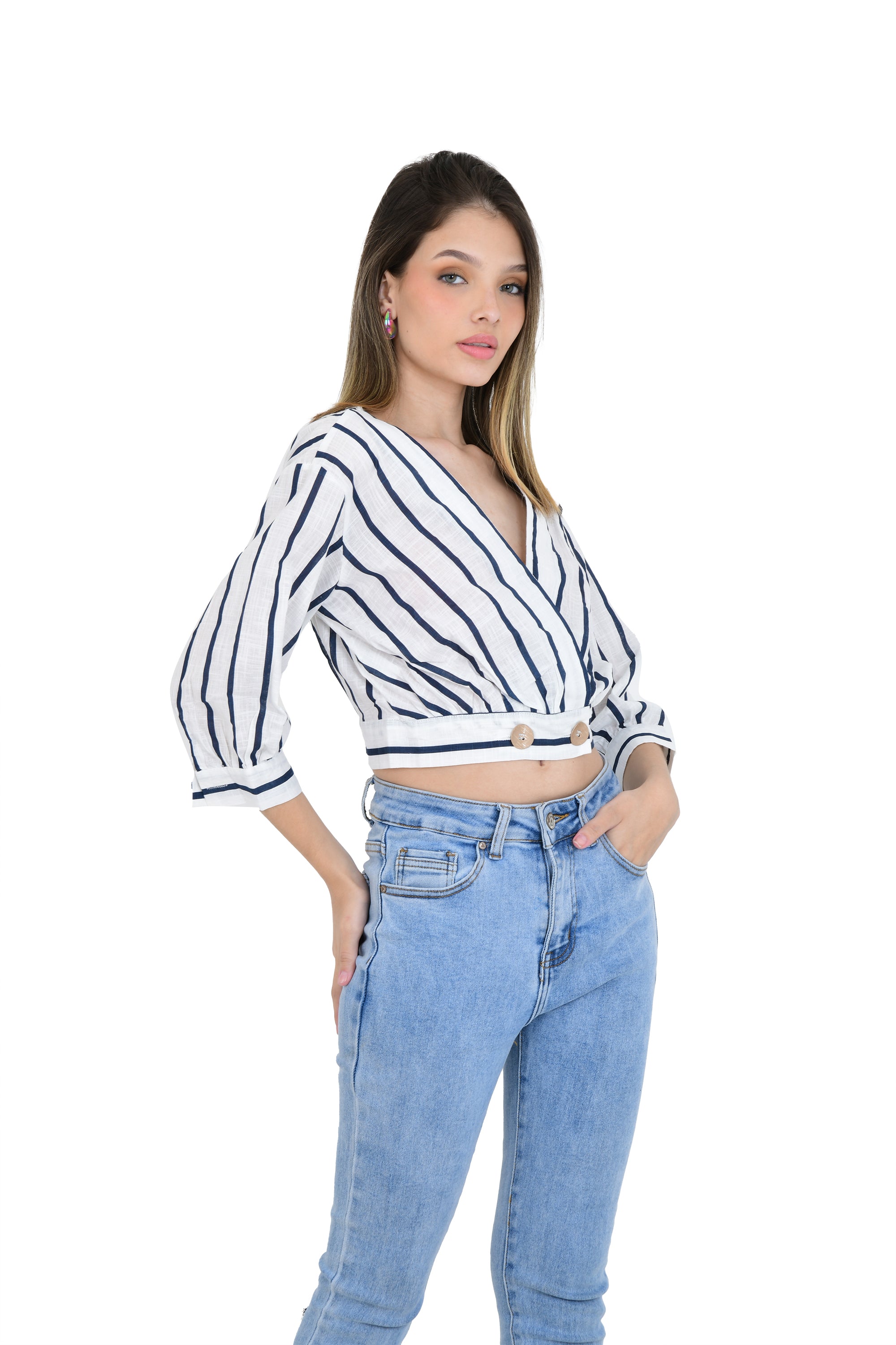 STRIPED SHORT TOP