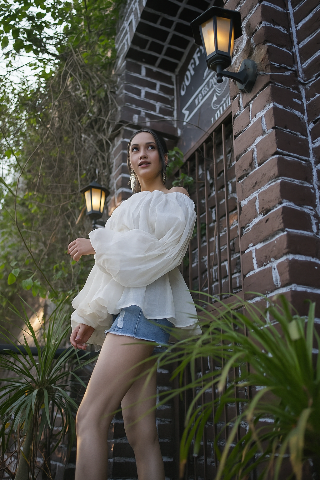 ORGANZA OFF SHOULDER TOP
