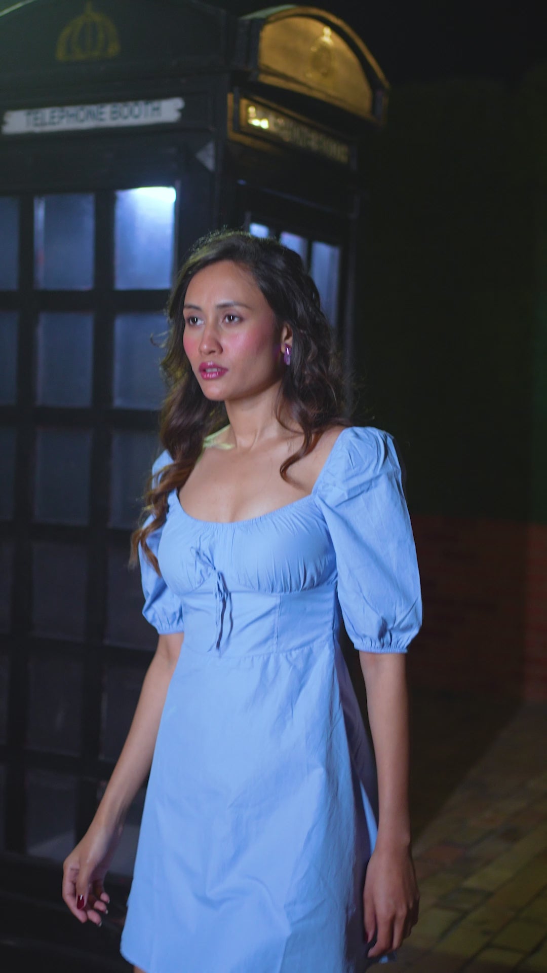 ICE BLUE COTTON DRESS